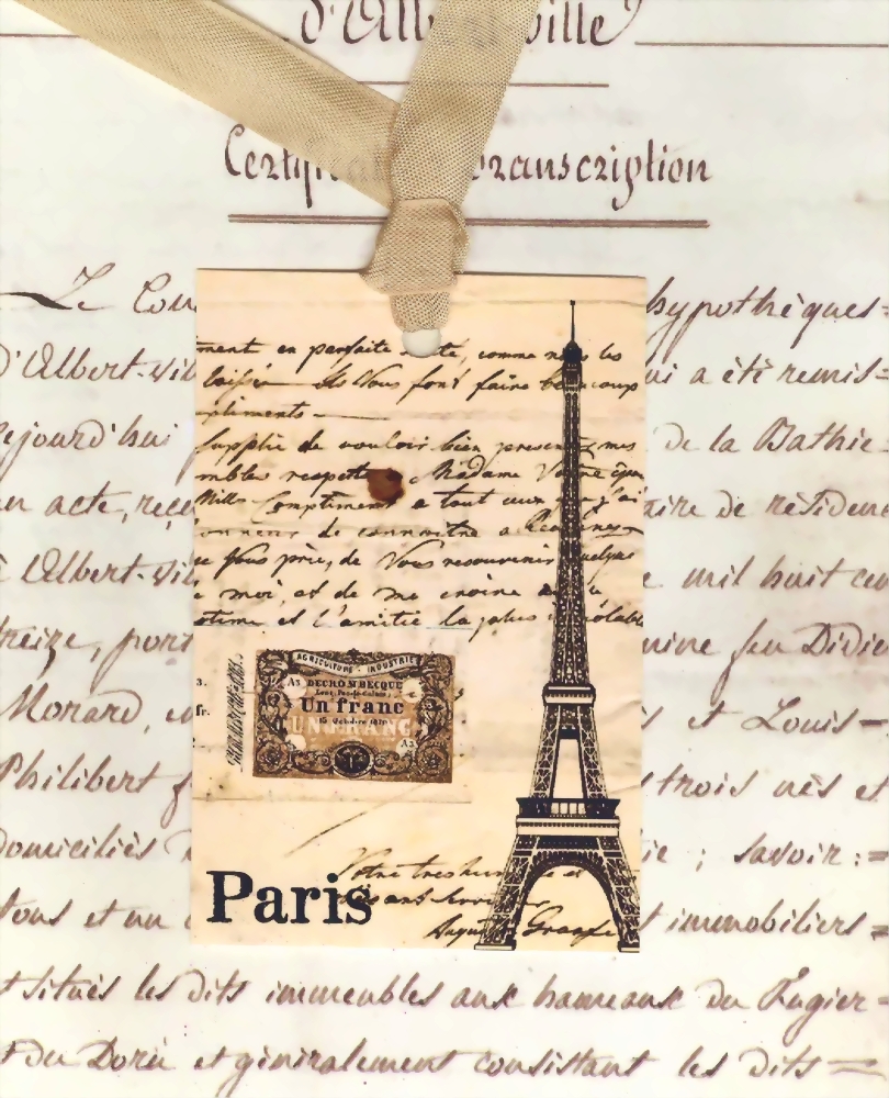 Tags Vintage Eiffel Tower Gift Tags By Bluebird Lane on Luulla